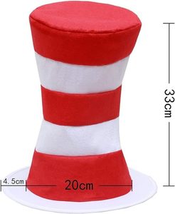 Clothing Fashion: Dr. Seuss Cat in the Hat Costume Top Hat Glove Bow Set