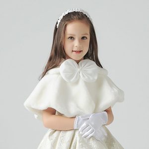 Flower Girls Fur Cape Wedding Clothing Size