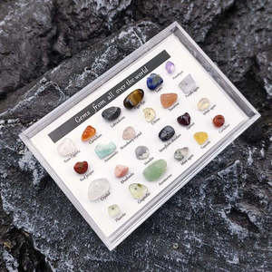 Antiques Collectables 1: 24pcs Natural Crystal Quartz Gemstone Collection