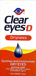 Eye Drops: Clear eyes -D Dryness Soothes and moisturises Dry eyes Eye drops 15 ml