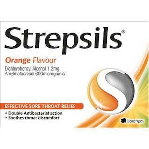 Lozenges: Strepsils Orange Flavour Lozenges 36