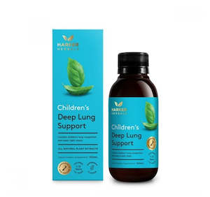 Kids: Harker Herbals Childrens Deep Lung Support Liquid 150ml Sweet Fruity Mint
