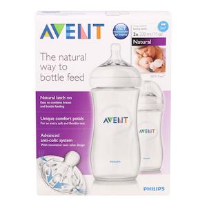 Breastfeeding Aids: Philips Avent NATURAL Bottles 2 Pack 330 ml