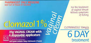 Antifungal Treatment: Clomazol 1% Vaginal Cream For Treatment Of Vaginal Thrush 35g - Pharmacist Only Medicine