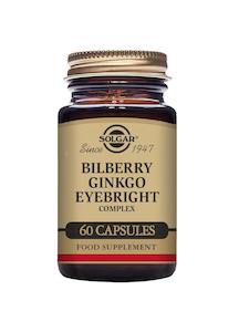 Solgar: Solgar Bilberry Ginkgo Eyebright Complex 60 capsules