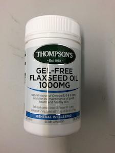 Thompsons: Thompsons Gel-free Flaxseed Oil 1000mg Capsules 100’s EXPIRY DEC/2023