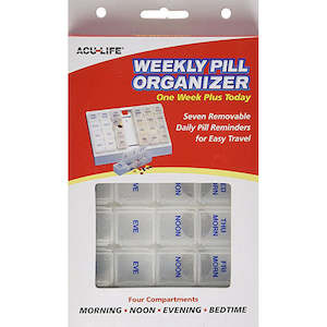 Acu Life: Acu-Life Weekly Pill Organiser One week Plus Today (BLUE)