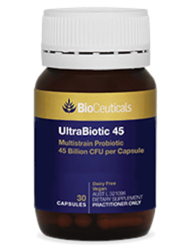Bioceuticals: Bioceuticals UltraBiotic 45 Multistrain Probiotic 45 Billion CFU per Capsule