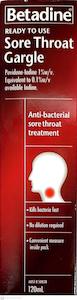 Betadine Sore Throat Gargle Ready To Use 120ml