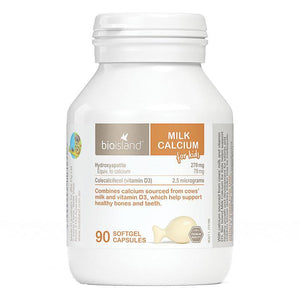 Kids Care: Bioisland Milk Calcium for Kids 90 capsules