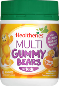 Healtheries Kids Multi Gummy Bears Tropical 60s
