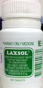 Constipation 1: Laxsol 200 Tablets - Pharmacy Only Medicine