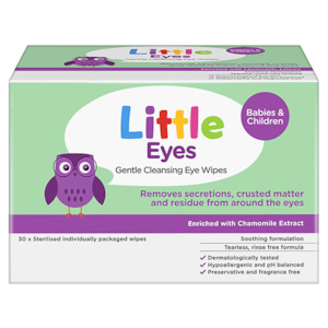 Eye Lash Care 1: Little Eyes® gentle cleansing eye wipes 30