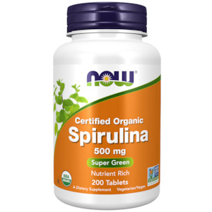 Now Spirulina (Certified Organic), 500mg