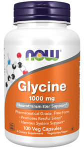 Now 1: now Glycine 1000 mg 100 Veg Capsules
