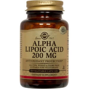 Solgar Alpha Lipoic Acid 200mg 50 VegeCapsules