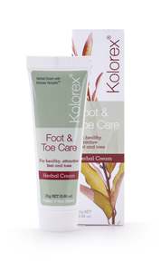 Antifungal Treatment: Kolorex Foot & Toe Care Herbal Cream 25g – Horopito Natural Antifungal Cream for Athlete's Foot & Tinea