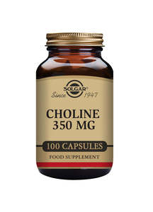 Solgar: Solgar Choline 350mg – Brain, Memory & Liver Health Support 100 Vegetable Capsules