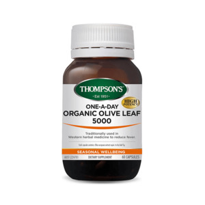 Thompsons: Thompsons One-A-Day Organic Olive Leaf 5000mg Capsules 60's