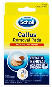 Scholl Callus Removal Pads Medicated Disc System