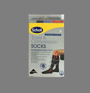 Scholl Flight Socks Black – Graduated Compression Travel Socks for DVT Prevent&hellip;