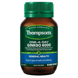 Thompsons: Thompsons One-A-Day Ginkgo Biloba Extract 6000mg 60 Capsules