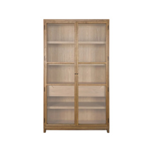 Baxter Glass and Oak Cabinet Natural