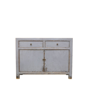 Oriental Painted 2 Door Sideboard – Grey