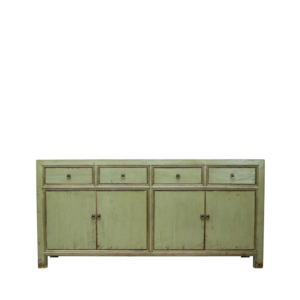 Oriental Painted 4 Door Sideboard – Green
