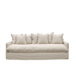 Lotus Slipcover Sofa 3 Seater – Oatmeal