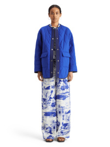 Oversized Onion Quilt Liner Jacket | Electric Blue