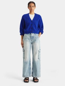 Scotch Soda: Fuzzy Relaxed Cardigan | Electric Blue
