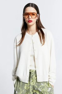 Sale Karen Walker: Mina Button Up Cashmere Cardi | Off White