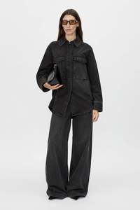 Blanca Denim Shirt |Soft Black