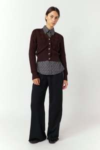 Basket Cardigan | Espresso