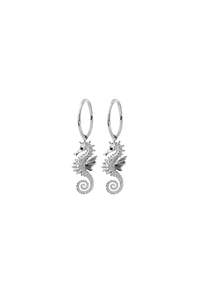 Palm2024 Gift Ideas: Seahorse Sleepers w Black Spinel | Silver