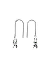 Mini Rocket Earrings w Cubic Zirconia | Silver