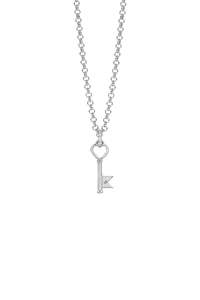 Monogram Key Necklace | Silver