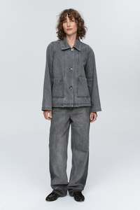Cropped Pea Jacket | Stone