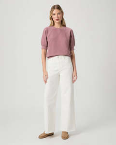 Denim: Anessa 31" | With Raw Hem - Tonal Ecru