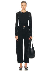 Marcelle Low Slung Cord Cargo | Charcoal