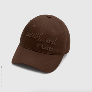 Maren Embroidered Cap | Chocolate
