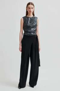 Fique Wrap Trousers | Black