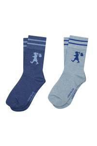 Runaway Girl Socks 2 Pack | Blue/Light Blue