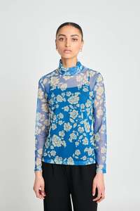Sale Trial: Rosa Turtleneck Top | Blue Stencil