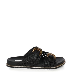 Holly Slide | Black Woven