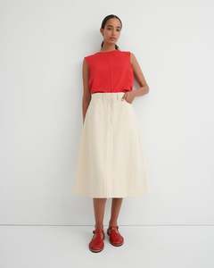 Sale Juliette Hogan: Jubilee Skirt | Ecru Denim