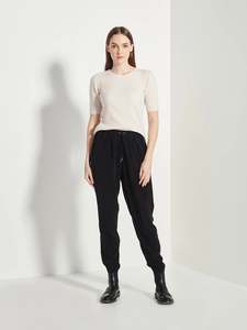 Leonard Pant | Black Silk Crepe De Chine