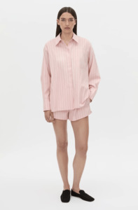 Camilla Marc: Jenie Stripe Shirt | Light Rose Stripe
