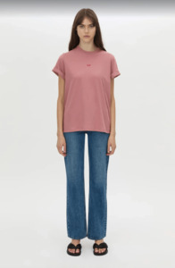 Birdie Embroidered Tee | Rose Pink